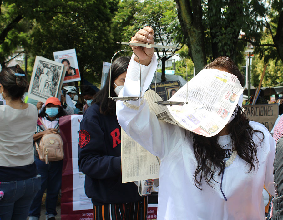 Marcha del colectivo Voz de los Desaparecidos en Puebla