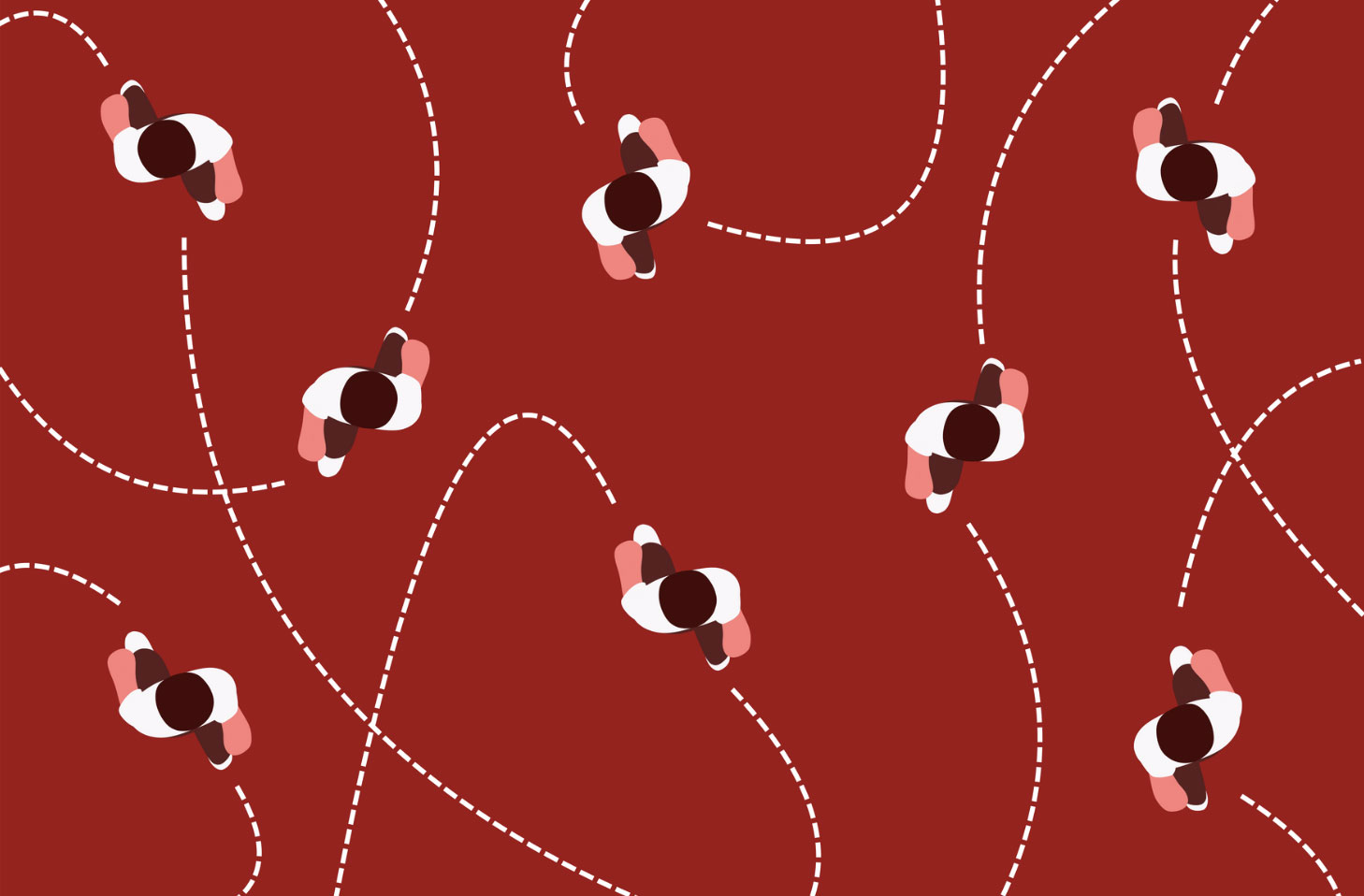 Ilustración de personas buscando relativa a desapariciones en Nuevo León y Tamaulipas